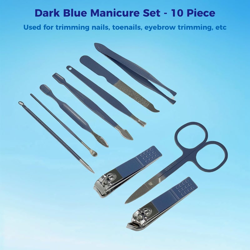 FIXBODY Nail Clippers Set, 10 PCS Professional Manicure Set and Pedicure Kit with Travel Case,Stocking Stuffers, Christmas Gift for Men and Women - Image 3